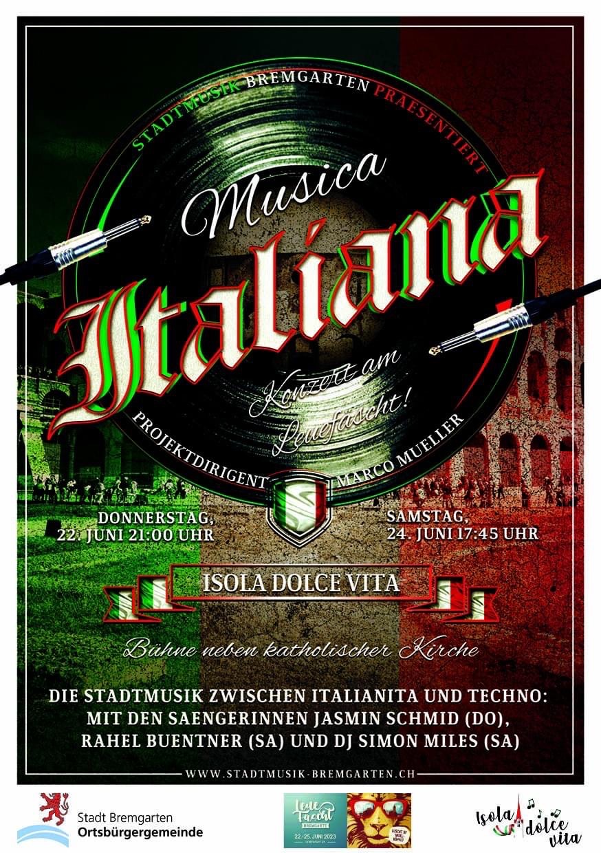 Poster der Isola Dolce Vita - Musica Italiana